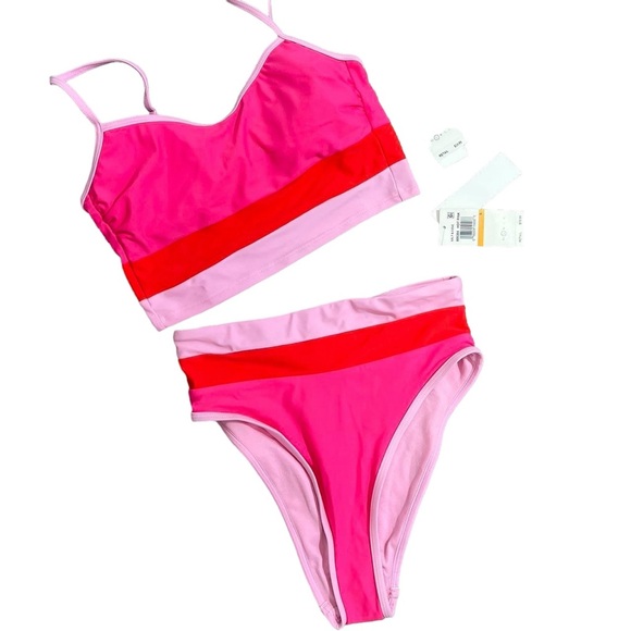 Salt + Cove Other - NWT Salt + Cove small bikini set pink high waisted. New with tag